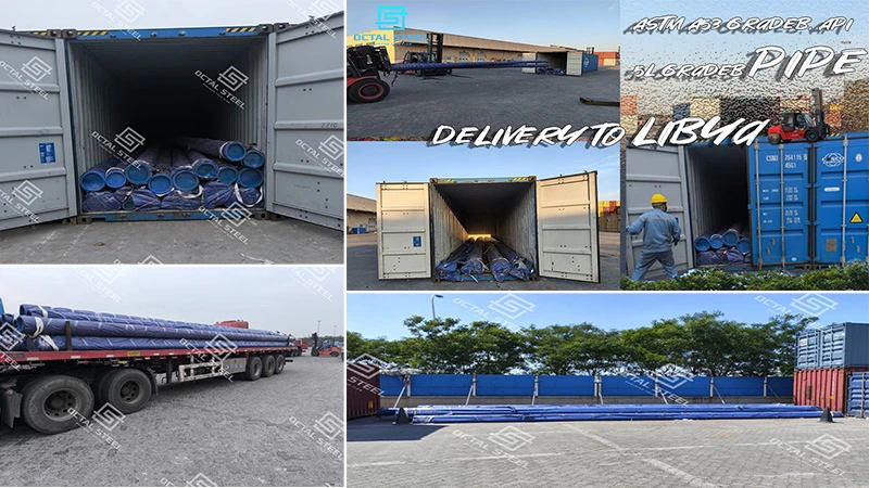 ASTM A53 GradeB API 5L GradeB Pipe Delivery to Libya
