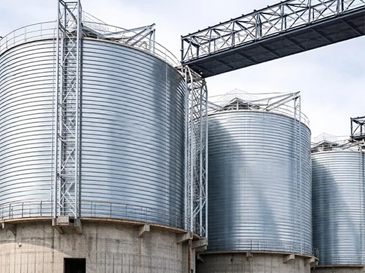 Spiral steel silo bulk storage yard - octal pipe Spiral steel silo bulk storage yard - octal pipe